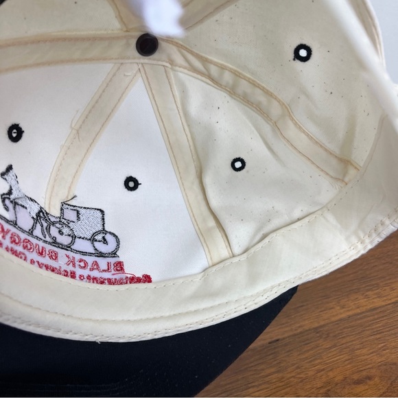 Black Buggy Hat Snapback Cap Mens Beige Restaurant Amish Buffet Indiana Bakery - Picture 12 of 14